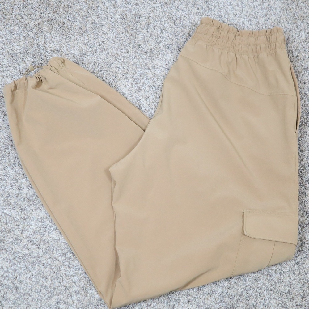 Under Armour UA Rival Woven Cargo Pants Tan Elastic Waist Jogger Style Women's M - Picture 5 of 11